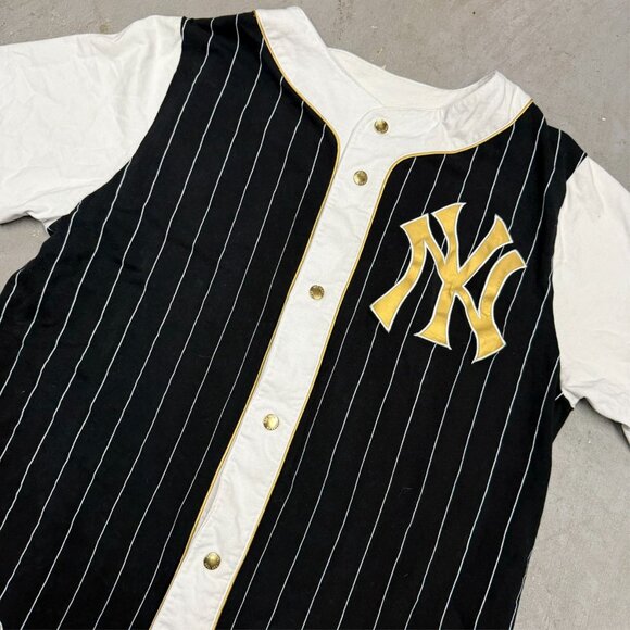 Majestic Black and White Pinstripe Yankees Jersey - Picture 3 of 10